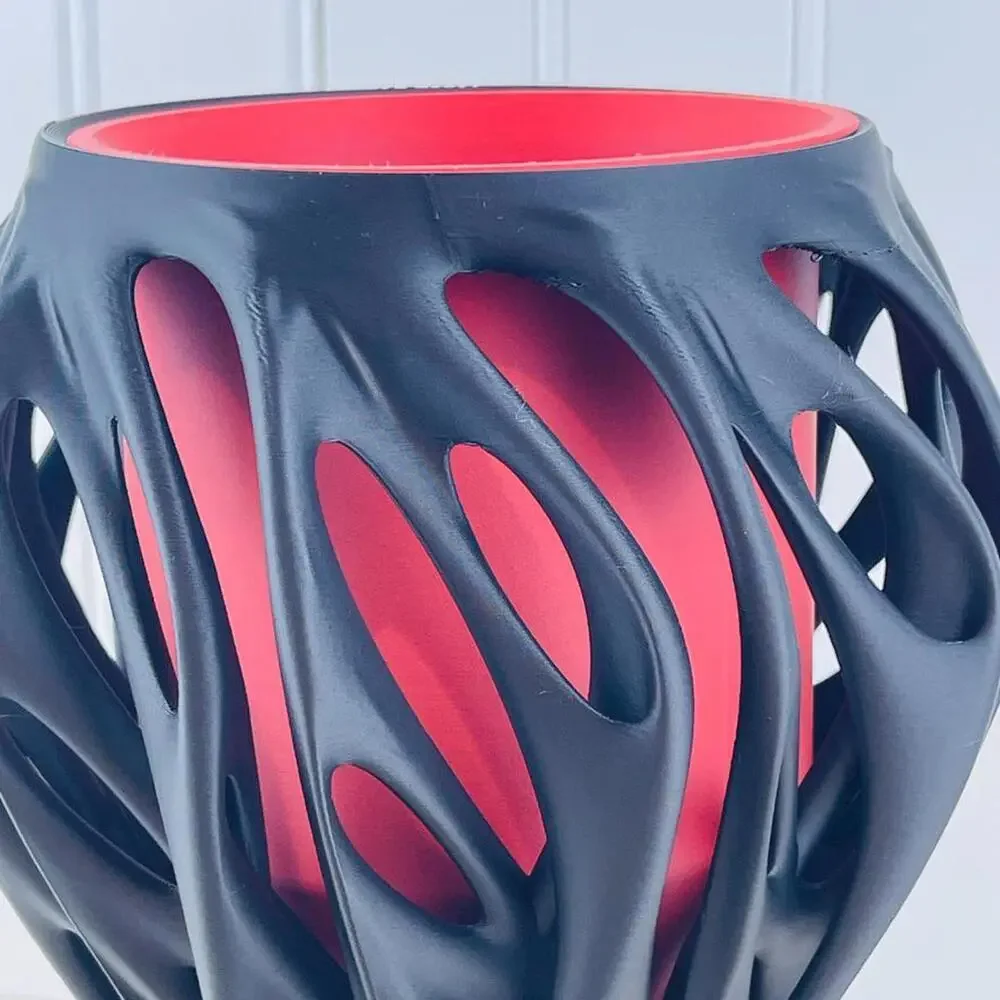 Modern Abstract Planter Pot with Drainage, Mantis Indoor Planter Pot